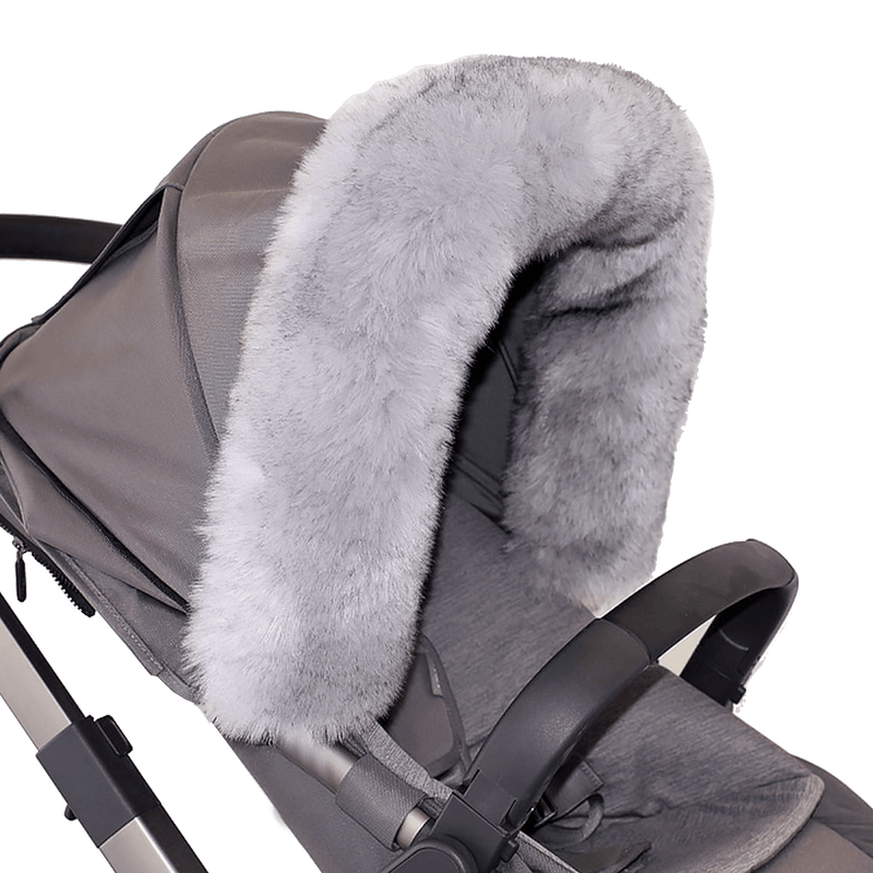 7 AM Enfant Fur Marquee Canopy Cover Tundra, Grey, -- ANB Baby