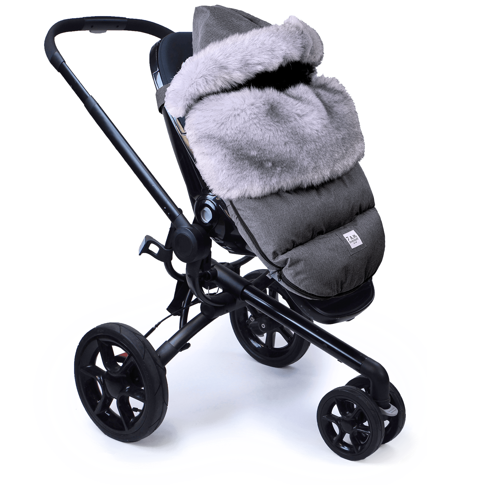 7 AM Enfant PlushPOD Tundra Stroller and Car Seat Footmuff, Heather Grey - ANB Baby -7 AM enfant PlushPOD Tundra