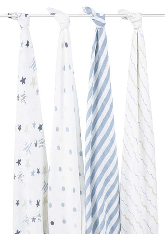 Aden & Anais Infant Boutique Classic Swaddle Blankets, Rock Star, 4-pack - ANB Baby -$50 - $75
