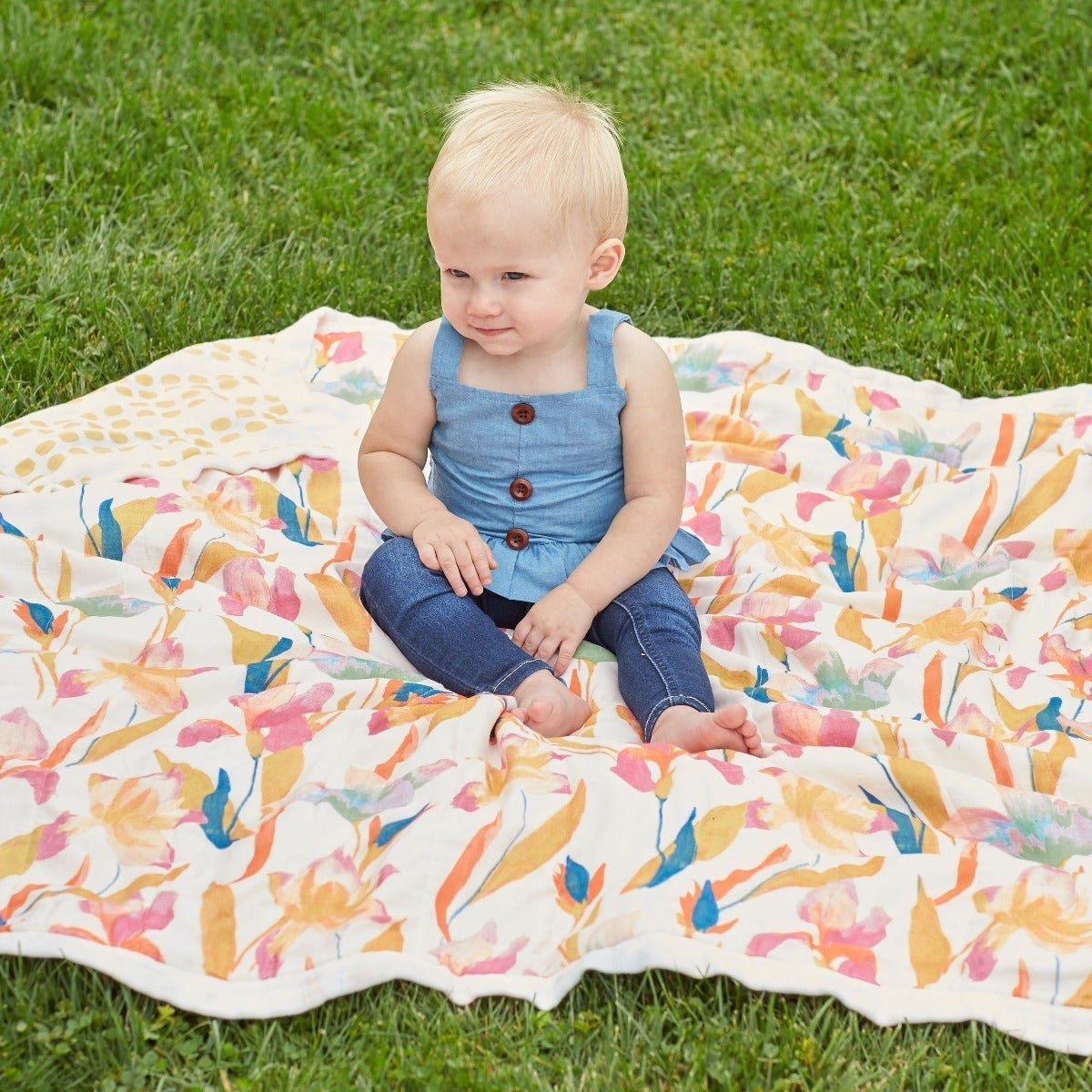 Aden & Anais Infant Boutique Silky Soft Swaddle Blankets, Marine Gardens, 3-pack - ANB Baby -$20 - $50