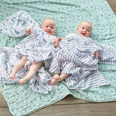 Aden & Anais Infant Essentials Muslin Swaddle Blankets, Dinotime, 4-pack - ANB Baby -$20 - $50