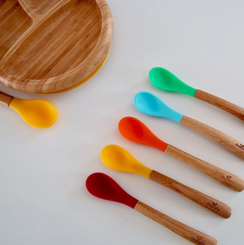 AVANCHY Bamboo Infant Feeding Spoons 5 Pack - Multi Color - ANB Baby -$20 - $50