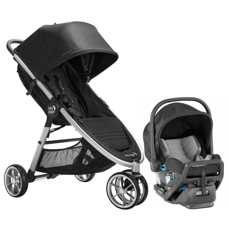 Baby Jogger City Mini 2 3W + City GO 2 Travel System, Opulent Black, -- ANB Baby