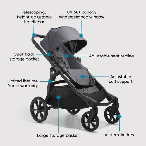 Baby Jogger City Select 2 + City GO 2 Travel System, Radiant Slate, -- ANB Baby