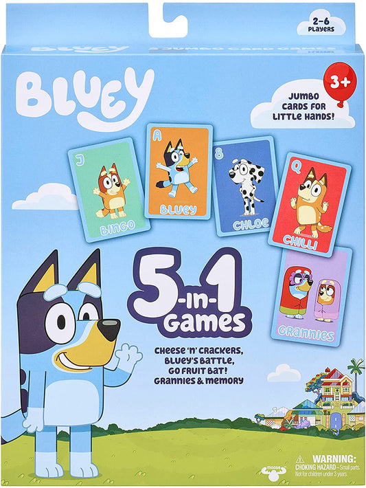 Bluey 5-in-1 Card Game Set, -- ANB Baby