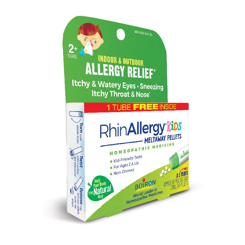 Boiron RhinAllergy Kids Pellets, Homeopathic Medicine for Allergy Relief, 3 Tubes - ANB Baby -Allergy Relief