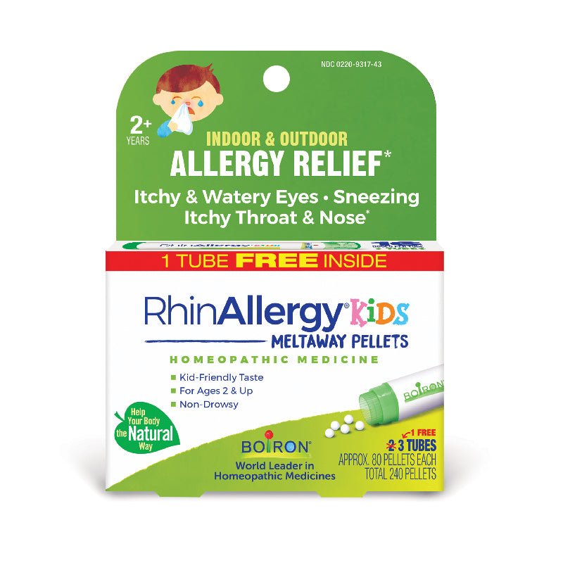 Boiron RhinAllergy Kids Pellets, Homeopathic Medicine for Allergy Relief, 3 Tubes, -- ANB Baby