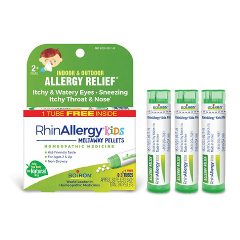 Boiron RhinAllergy Kids Pellets, Homeopathic Medicine for Allergy Relief, 3 Tubes - ANB Baby -Allergy Relief