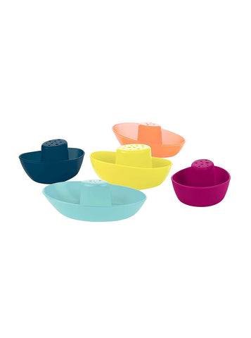 Boon 5 Pieces Fleet Stacking Boats, Multicolor, -- ANB Baby