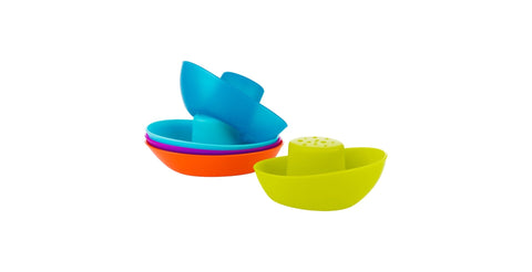 Boon 5 Pieces Fleet Stacking Boats, Multicolor, -- ANB Baby
