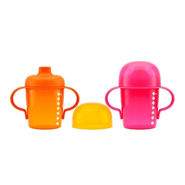 BOON Sip Firm Spout Sippy Cup - 7oz Pink / Orange, -- ANB Baby