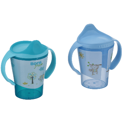 BORN FREE 6-Ounce Training Cup 2 Pack - Boys, -- ANB Baby