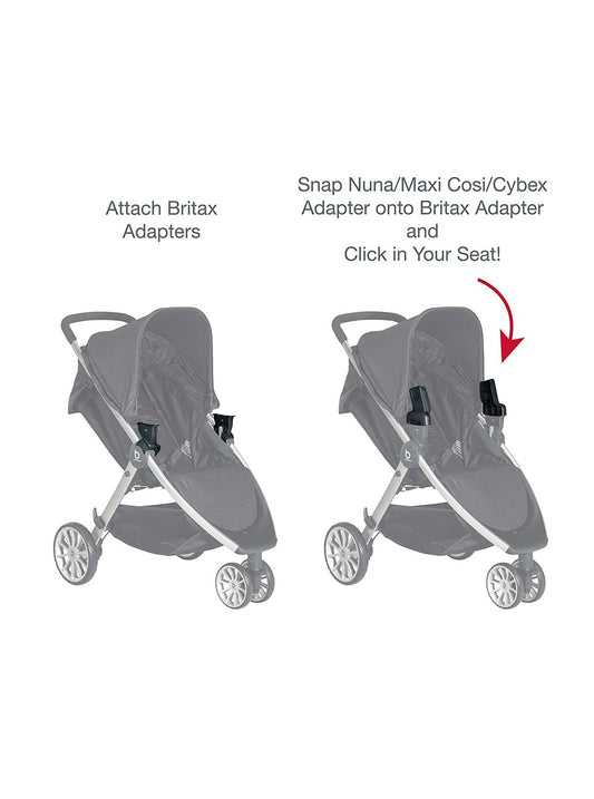 Britax Infant Car Seat Adapter for Nuna, Cybex and Maxi Cosi Car Seats, -- ANB Baby