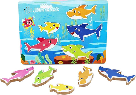 Cardinal Industries Pinkfong Baby Shark Chunky Wooden Sound Puzzle - ANB Baby -2+ years