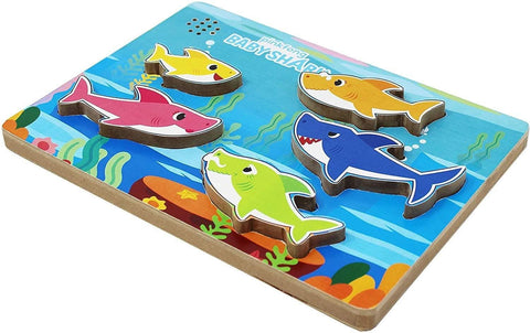 Cardinal Industries Pinkfong Baby Shark Chunky Wooden Sound Puzzle - ANB Baby -2+ years