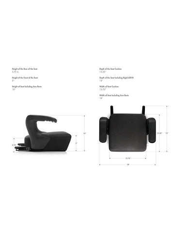 CLEK Ozzi LATCHing Backless Booster Car Seat - Carbon - ANB Baby -$75 - $100