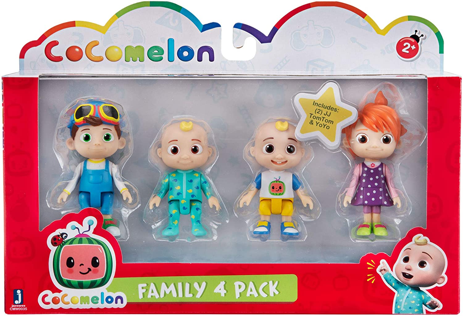 Cocomelon 4 Figure Family Pack Set - ANB Baby -2+ years