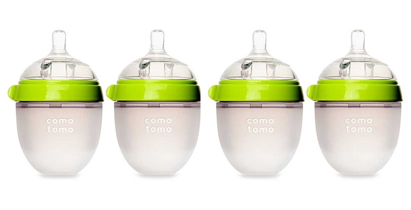 Comotomo Baby Bottle 5-Ounce /150 ml Kit, Green, Pack of 4, -- ANB Baby