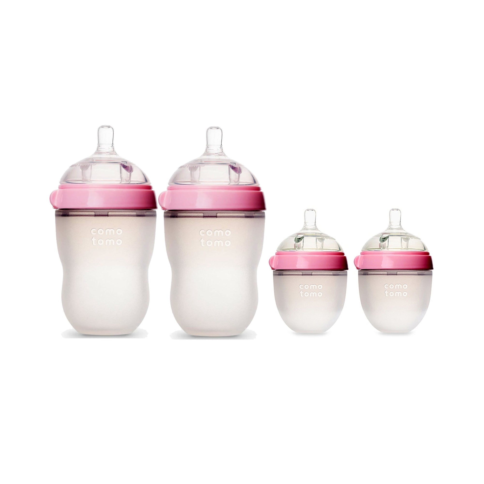 Comotomo Baby Bottle 8-Ounce and 5-Ounce Kit, Pink, Pack of 4 - ANB Baby -$20 - $50