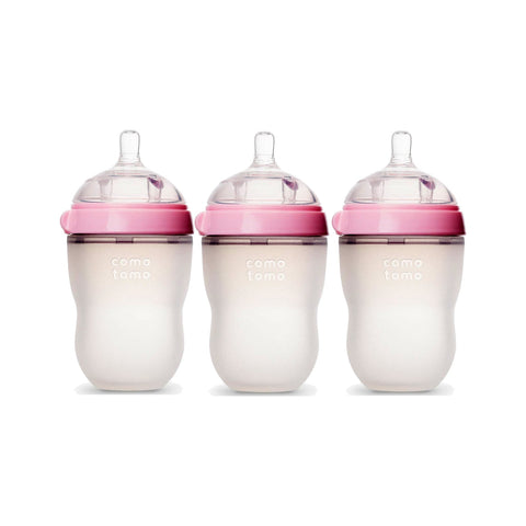 Comotomo Baby Bottle 8-Ounce/250 ml Kit, Pink, Pack of 3 - ANB Baby -$20 - $50