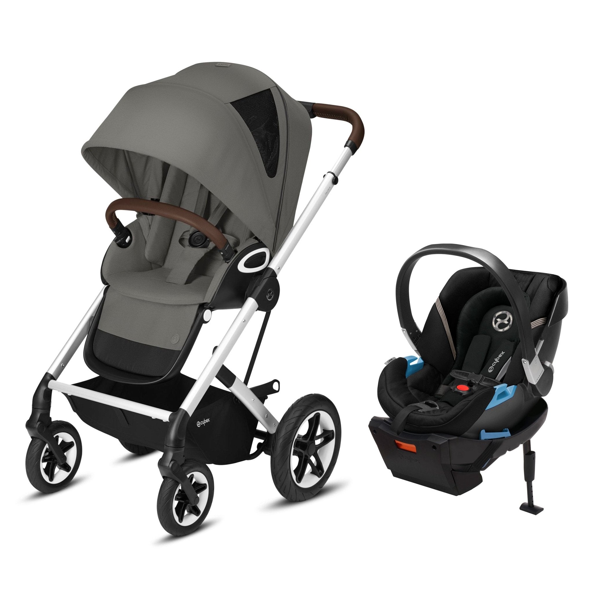 Cybex Virtual Talos S Lux Stroller and Aton 2 Car Seat Deep Black, -- ANB Baby
