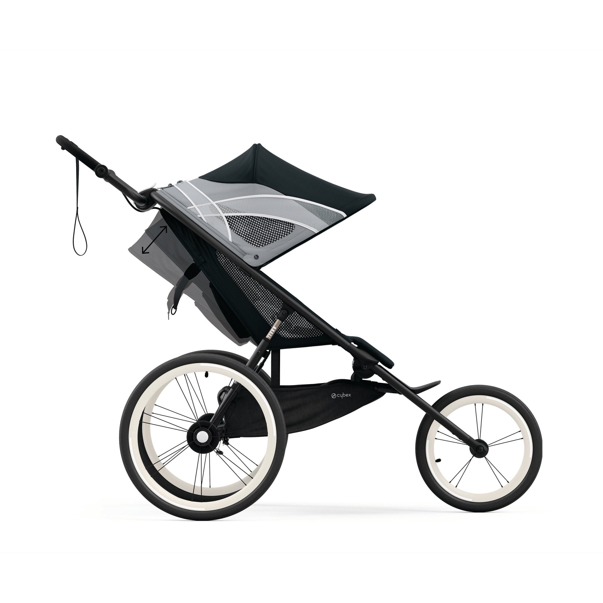 Cybex AVI Jogging Stroller Bundle, Black Frame + Maliblue Seat Pack - ANB Baby -4063846218455$300 - $500