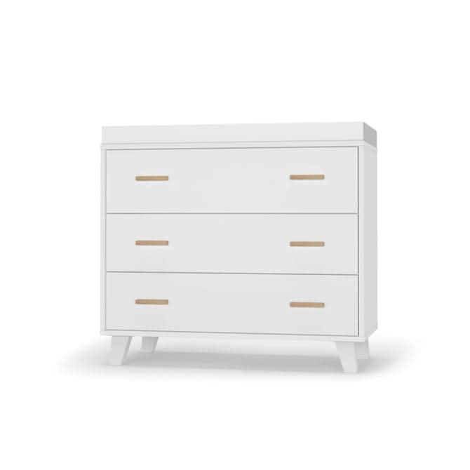 DaDaDa Brooklyn 3-drawer dresser, White / White / Natural - ANB Baby -7290018164488$300 - $500