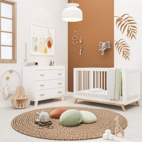 DaDaDa Brooklyn 3-drawer dresser, White / White / Natural - ANB Baby -7290018164488$300 - $500