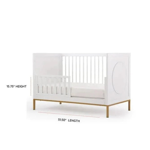 DaDaDa Chicago 3-in-1 Crib, White / Gold - ANB Baby -1022009051134$500 - $1000