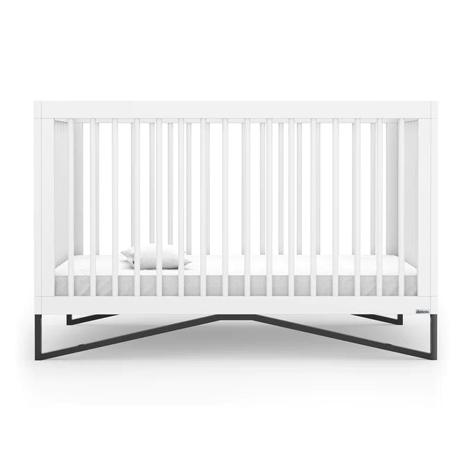 DaDaDa Kenton 3-in-1 Convertible Crib, White / Black, -- ANB Baby