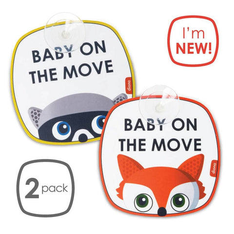 Diono Baby on the Move Signs, Pack of 2 - ANB Baby -baby car sign