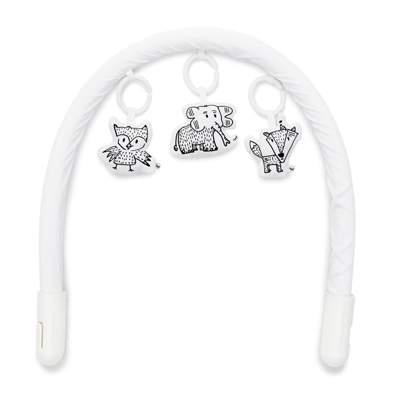 DockATot Deluxe+ Dock Toy Arch and Cheeky Chums Toy Set, Pristine White, -- ANB Baby