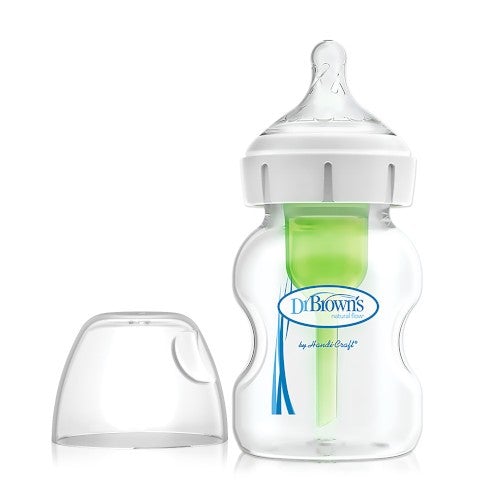 Dr. Brown's Options+ Wide-Neck Bottle, Single - ANB Baby -5 Ounce feeding bottle