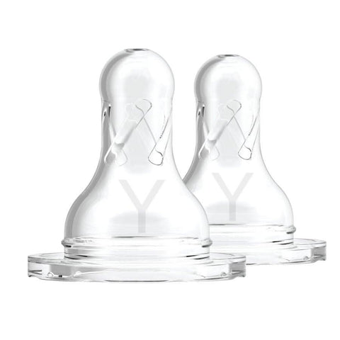 Dr. Brown's Y-Cut Silicone Narrow Nipple, 2-Pack - ANB Baby -BPA Free Nipples