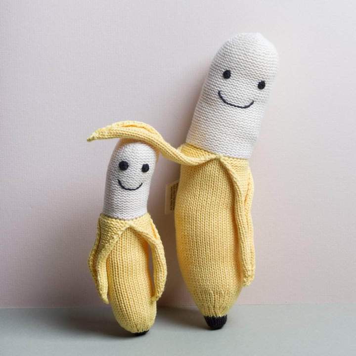 Estella Banana Organic Stuffed and Plush Baby Toy - ANB Baby -artisan made toy