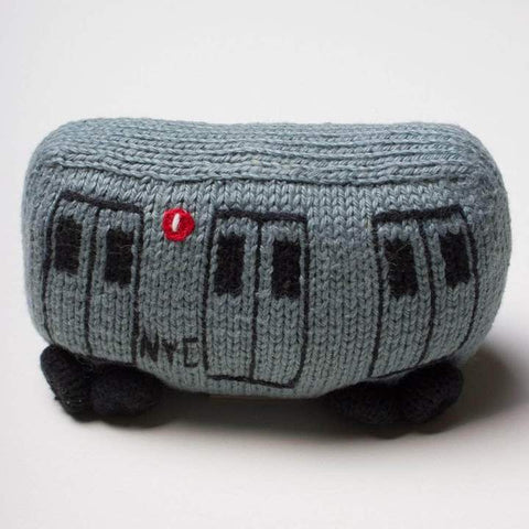 Estella Organic Subway Train Car Newborn Rattles Baby Toys - ANB Baby -handknit toy