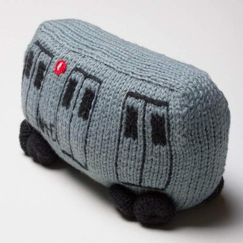 Estella Organic Subway Train Car Newborn Rattles Baby Toys - ANB Baby -handknit toy
