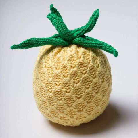 Estella Pineapple Organic Rattle Baby Toy - ANB Baby -certified organic cotton toy