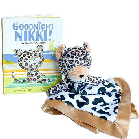 Frankie Dean Dream Blanket and Book, Nikki the Leopard, -- ANB Baby