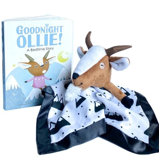 Frankie Dean Dream Blanket and Book, Ollie the Goat, -- ANB Baby