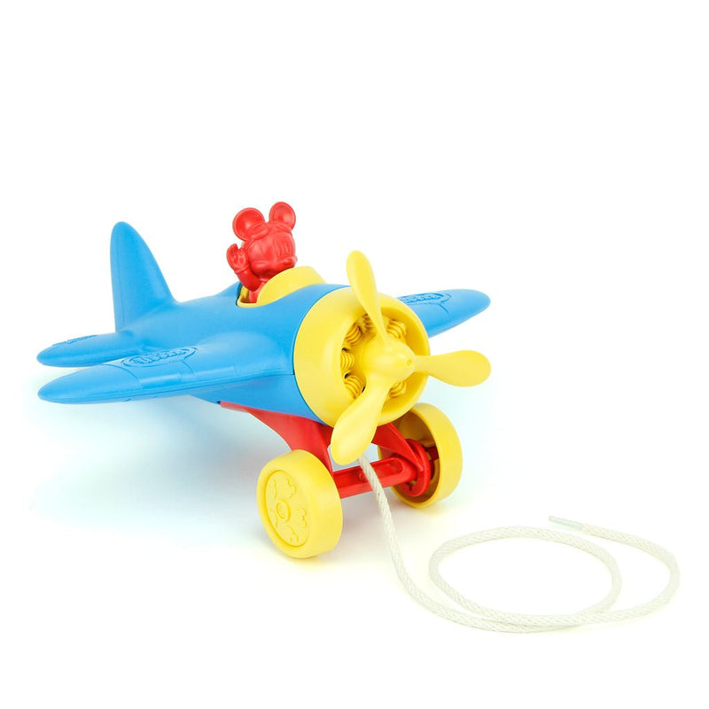 Green Toys Mickey Mouse Airplane Pull Toy, -- ANB Baby