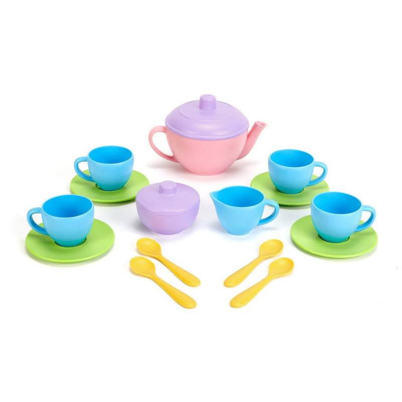Green Toys Tea Set, Pink, -- ANB Baby