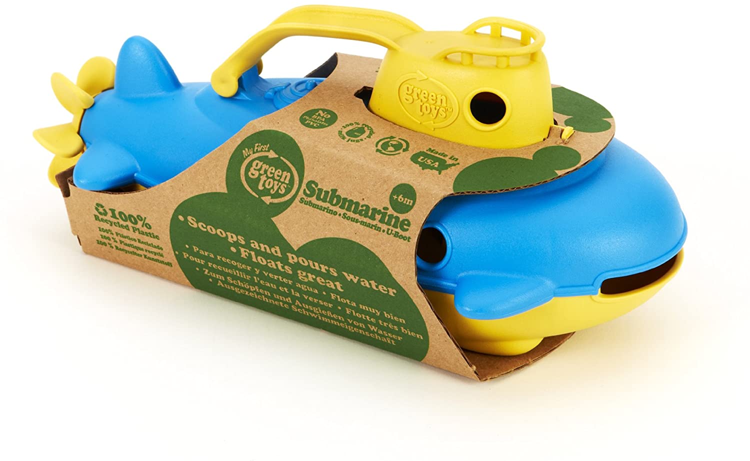 Green Toys Yellow Submarine Toy - ANB Baby -bath toy