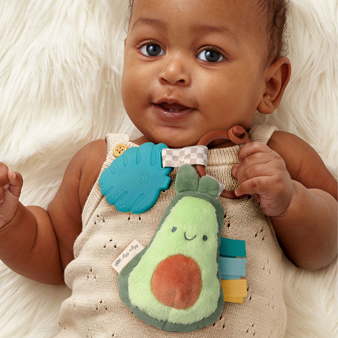 Itzy Ritzy Pal Plush with Teether - ANB Baby -850055011755avocado toy