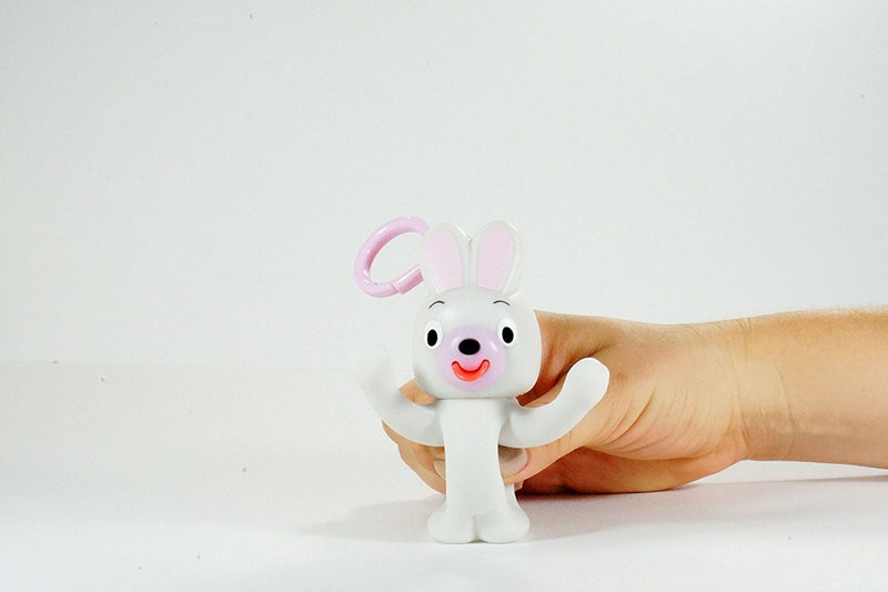 JABBER BALL Sankyo Toys Backpack Clip White Bunny, -- ANB Baby