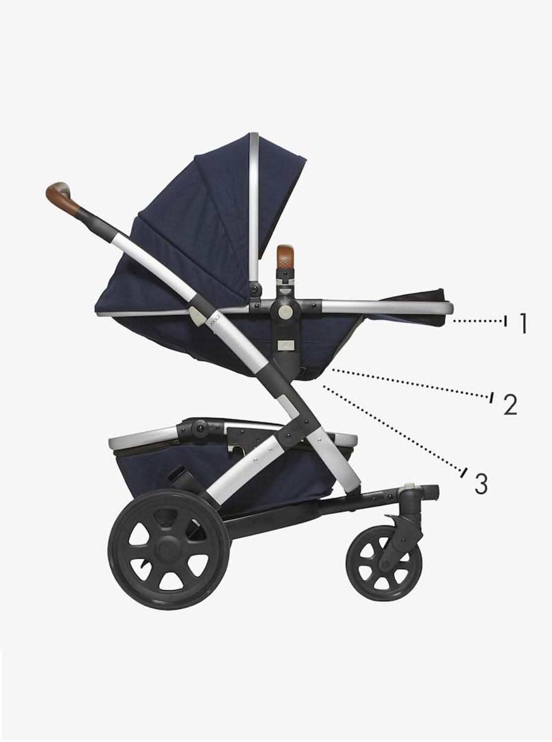 JOOLZ Geo 2 Mono Complete Baby Stroller and Bassinet With Rain Cover, -- ANB Baby