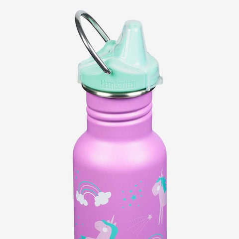Klean Kanteen Kid's Classic Water Bottle with Sippy Cap 12 oz. - ANB Baby -763332073875Blue