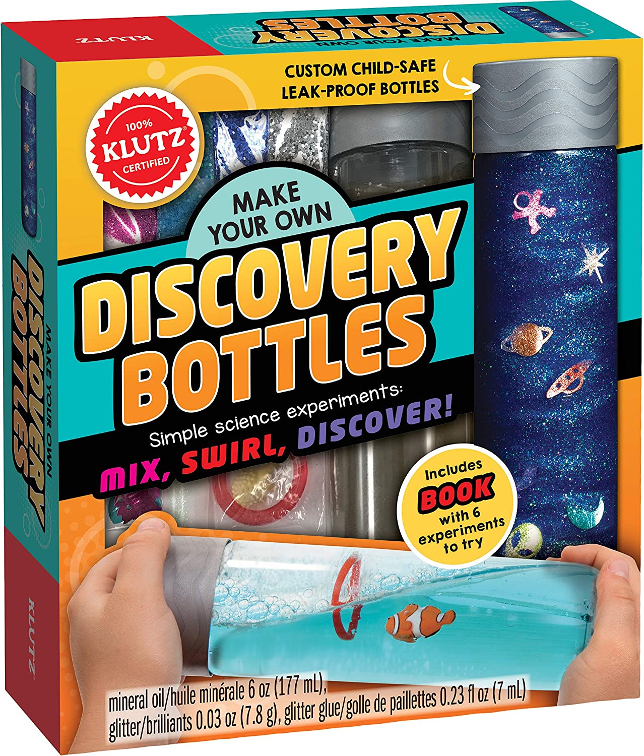 Klutz Make Your Own Discovery Bottles Science/STEM Activity Kit - ANB Baby -activity set
