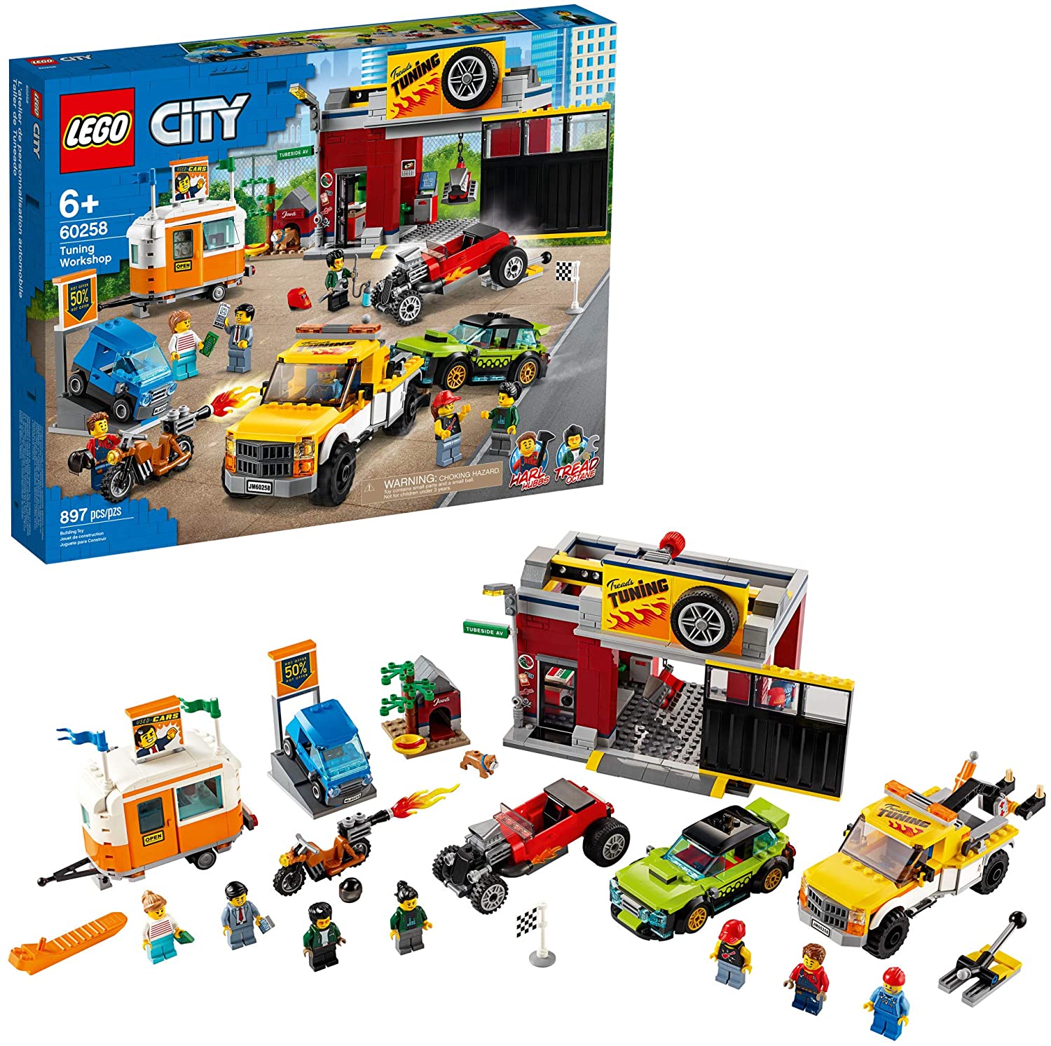 Lego City Tuning Workshop Toy Car Garage Cool Building Set, 897 Pieces, -- ANB Baby