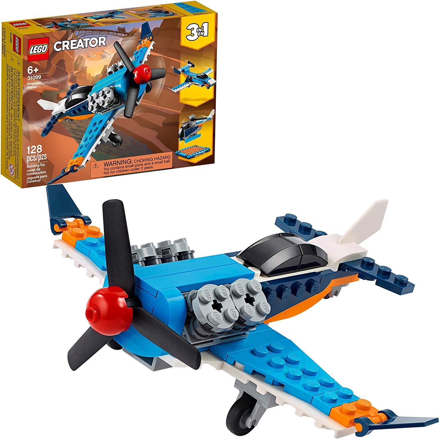LEGO Creator 3-in-1 Propeller Plane (128 Pieces) - ANB Baby -128 piece lego set